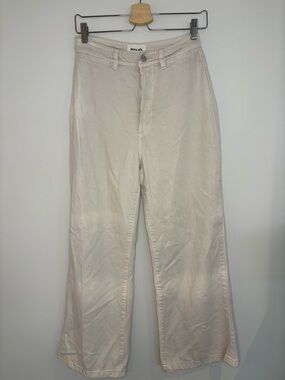 ROLLA'S Cream Wide Leg Jeans